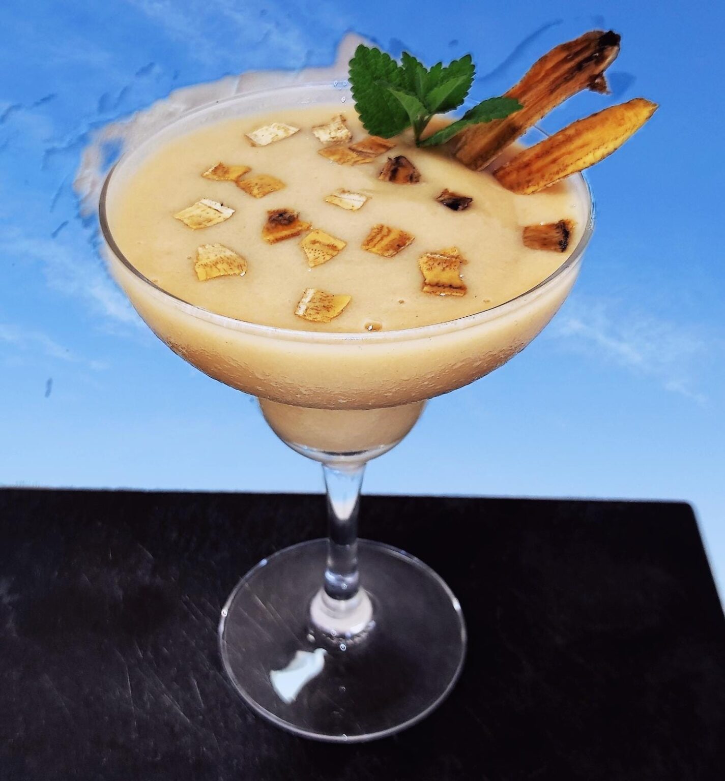 Nos despedimos con un Banana Daiquiri de El Padrino II Aragón Negro